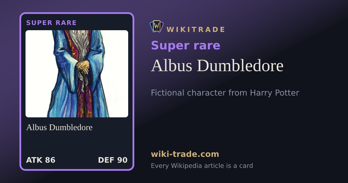 Albus Dumbledore — Super rare card