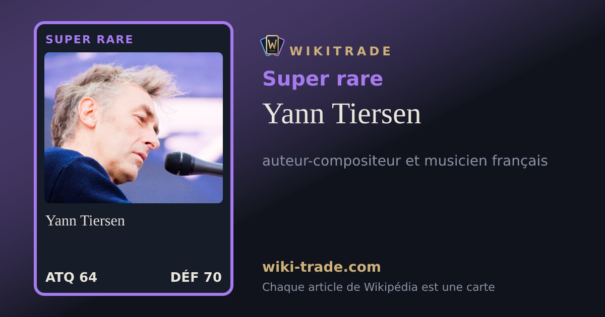 Yann Tiersen — carte Super rare