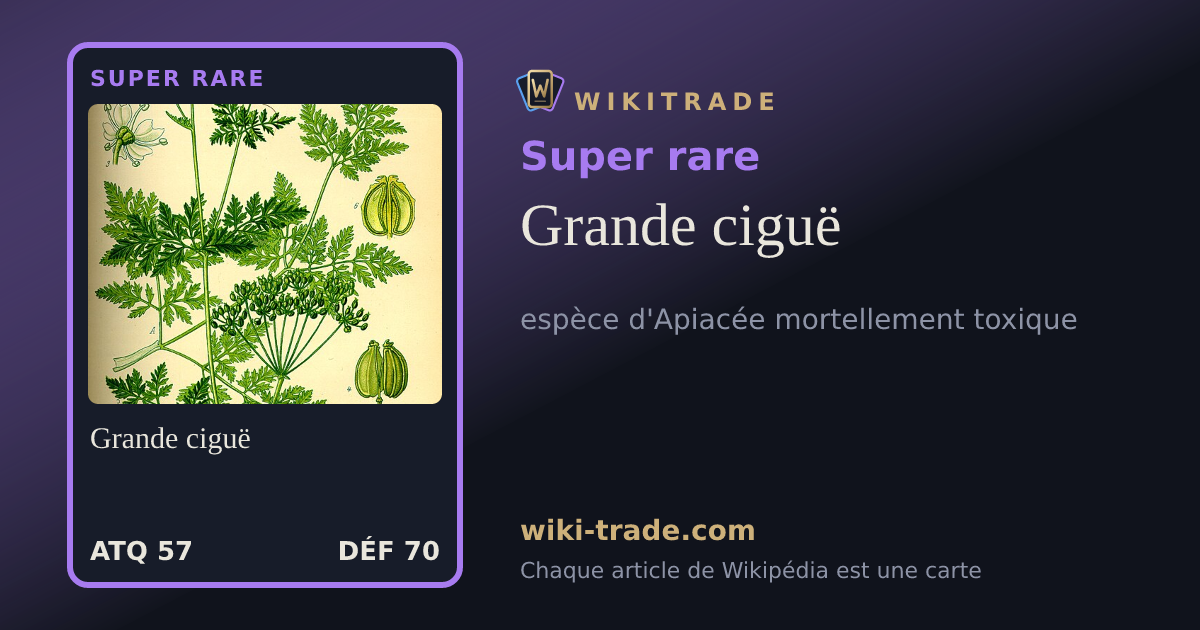 Grande ciguë — carte Super rare