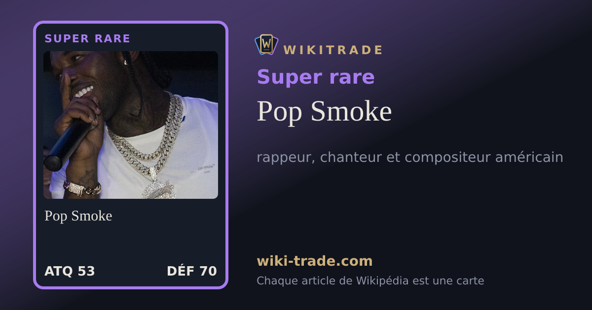 Pop Smoke — carte Super rare