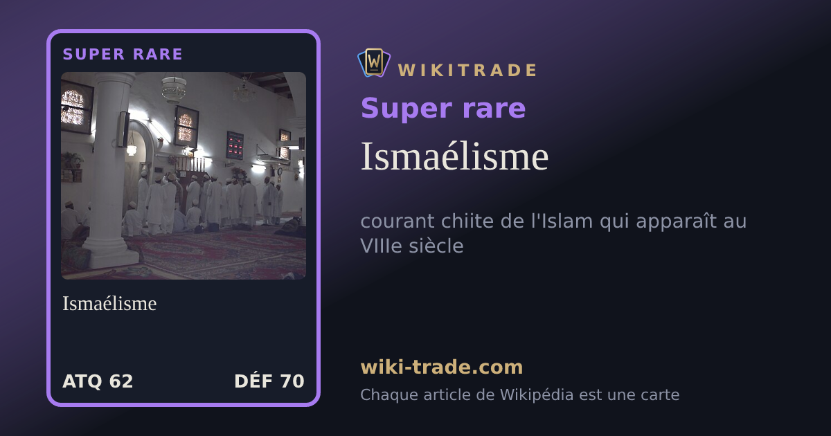 Ismaélisme — carte Super rare