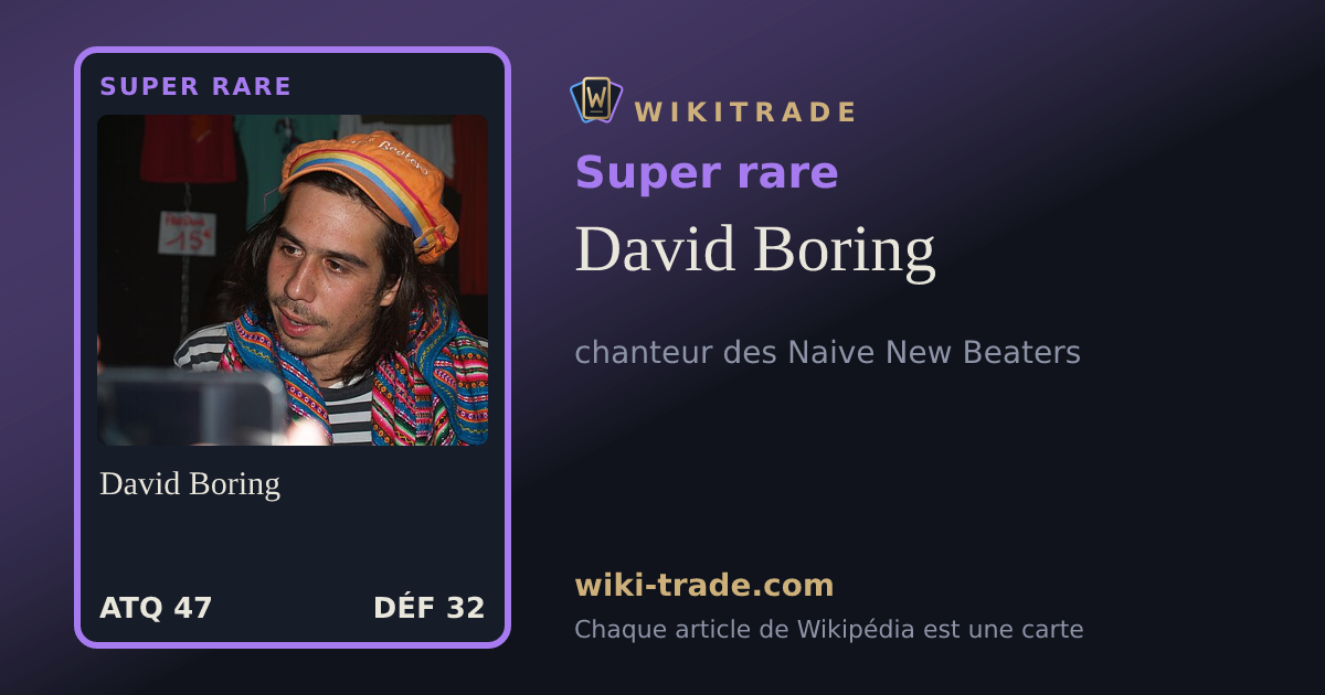 David Boring — carte Super rare