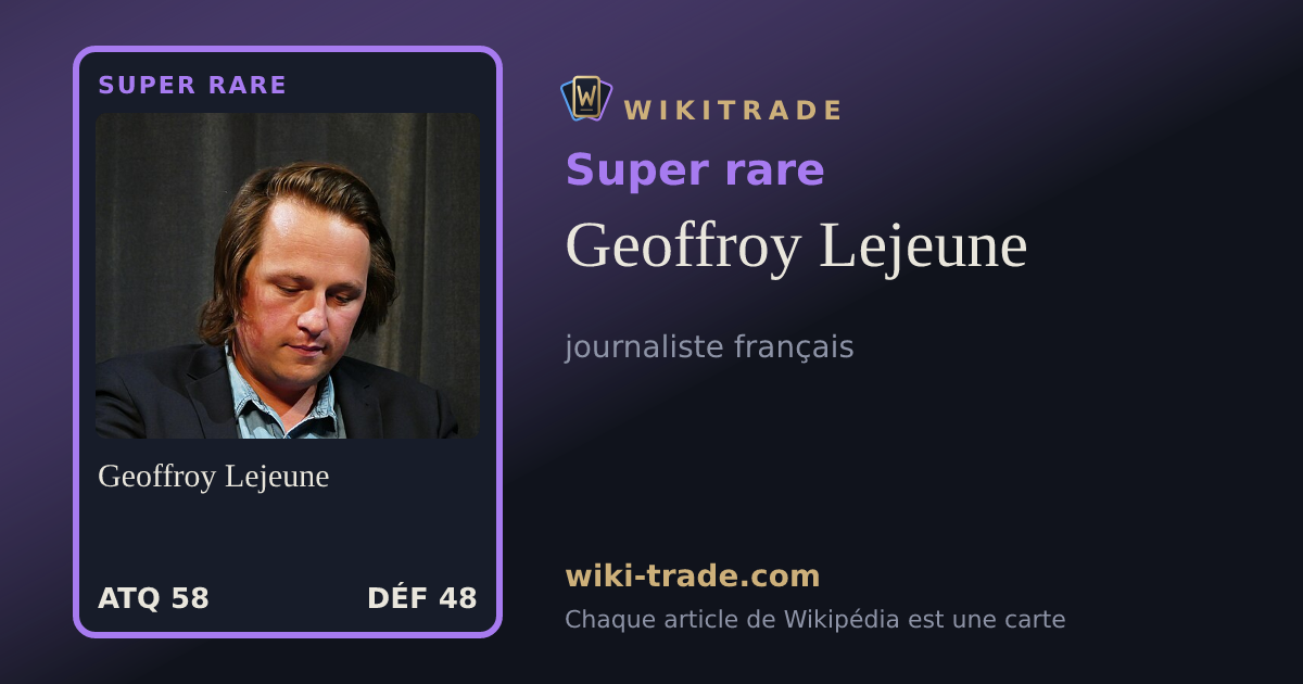 Geoffroy Lejeune — carte Super rare