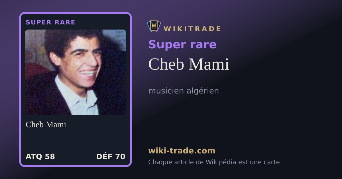 Cheb Mami — carte Super rare
