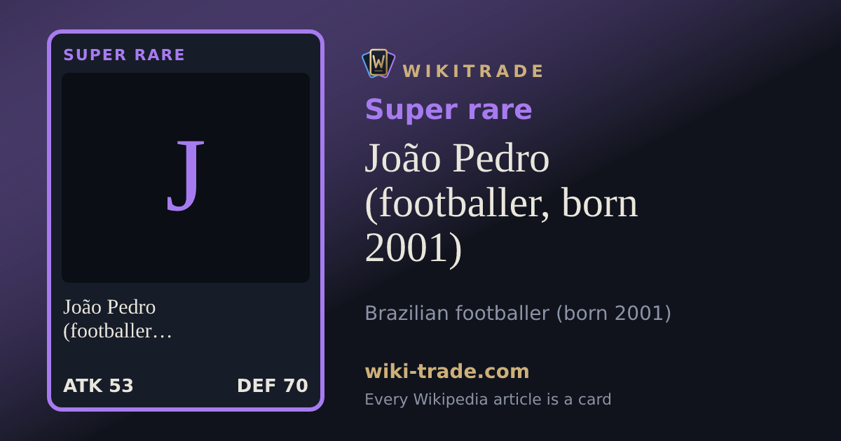 João Pedro (footballer, born 2001) — Super rare card