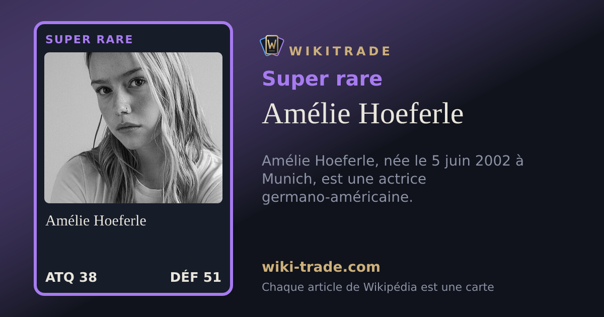 Amélie Hoeferle — carte Super rare
