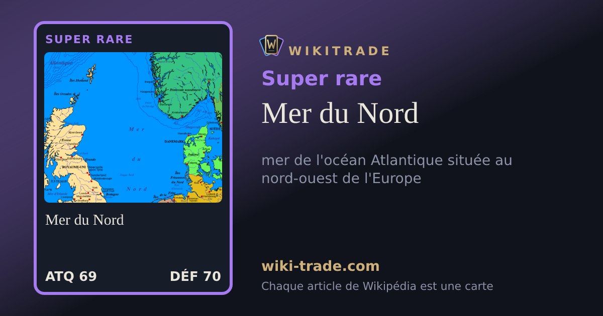 Mer du Nord — carte Super rare