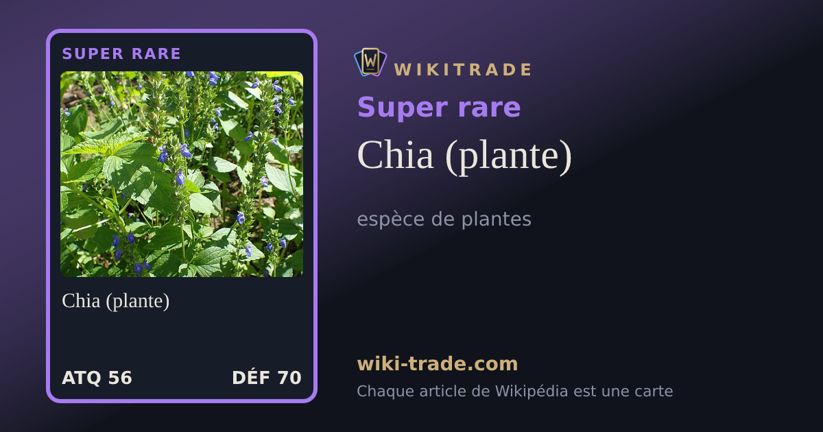 Chia (plante) — carte Super rare