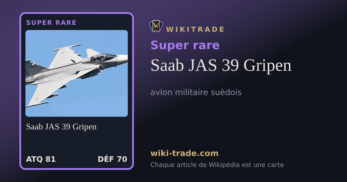 Saab JAS 39 Gripen — carte Super rare