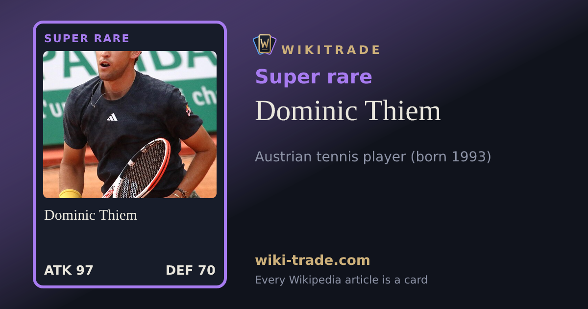 Dominic Thiem — Super rare card