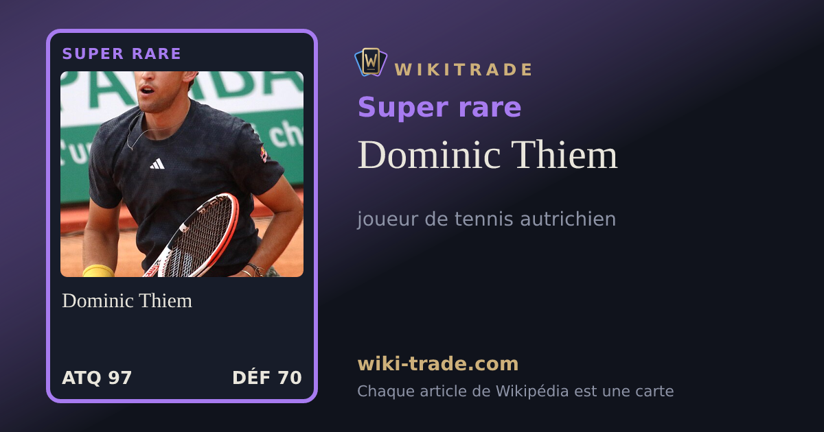 Dominic Thiem — carte Super rare