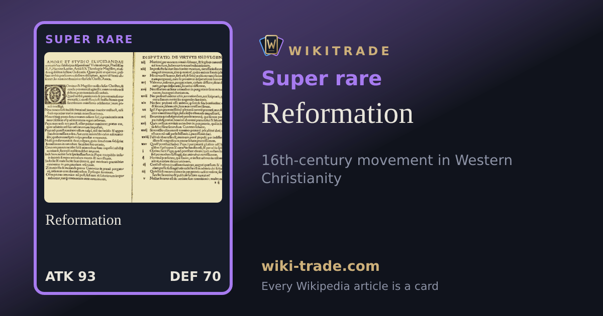 Reformation — Super rare card