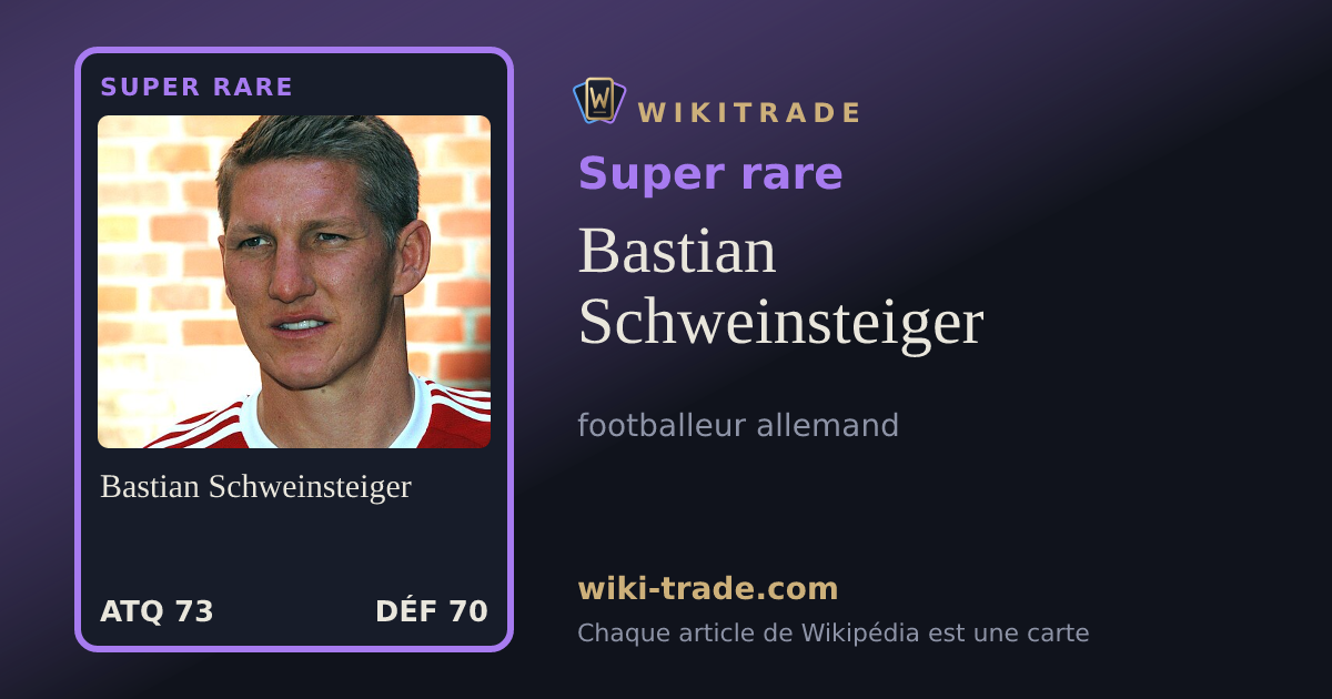 Bastian Schweinsteiger — carte Super rare