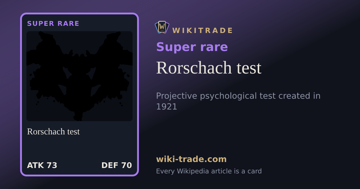 Rorschach test — Super rare card