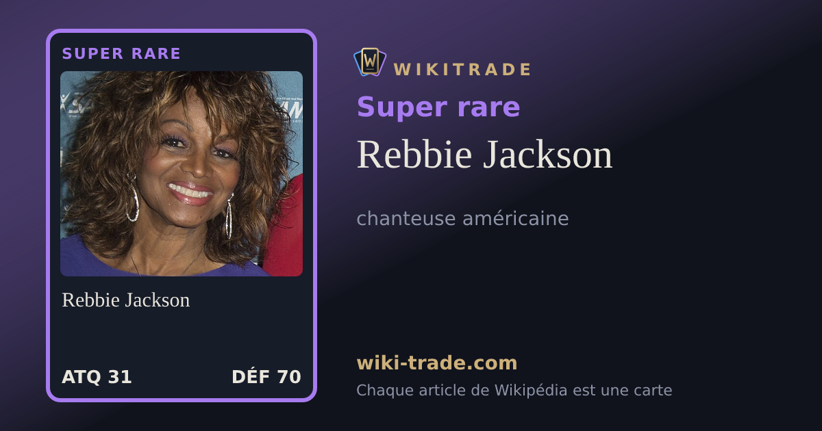 Rebbie Jackson — carte Super rare