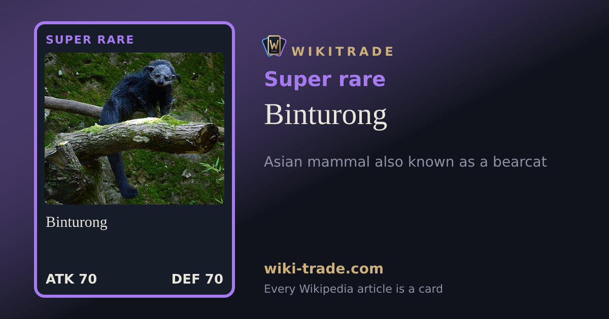 Binturong — Super rare card