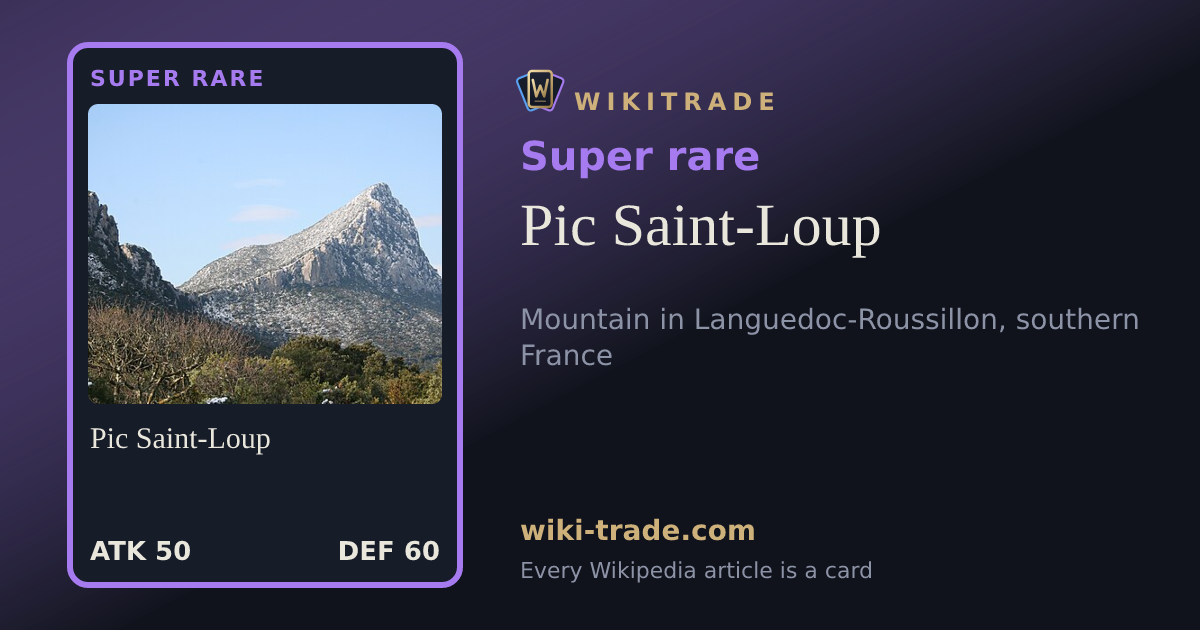 Pic Saint-Loup — Super rare card