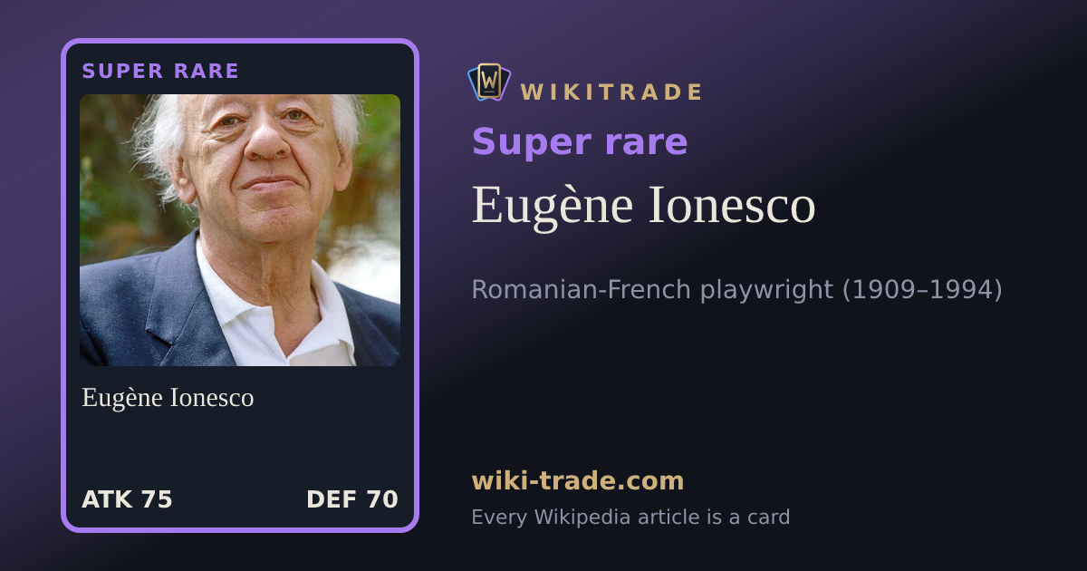 Eugène Ionesco — Super rare card