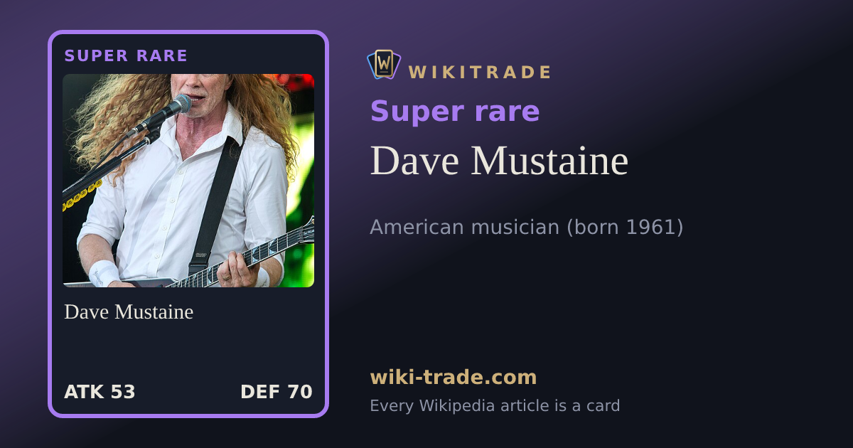 Dave Mustaine — Super rare card
