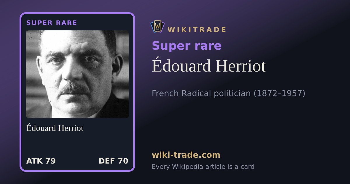 Édouard Herriot — Super rare card