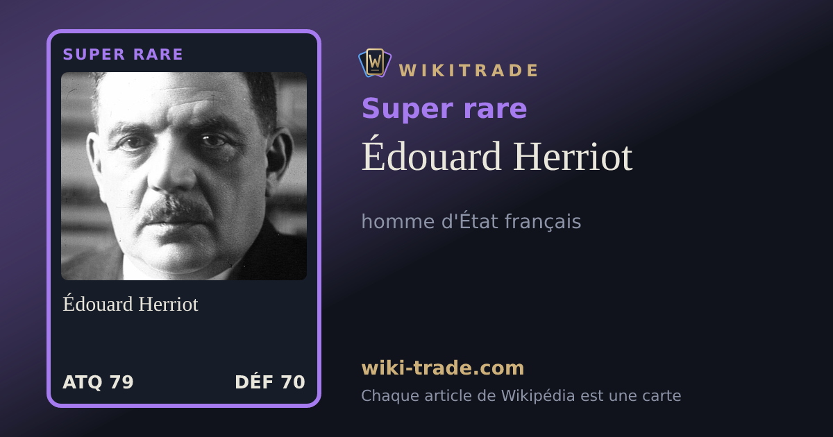 Édouard Herriot — carte Super rare