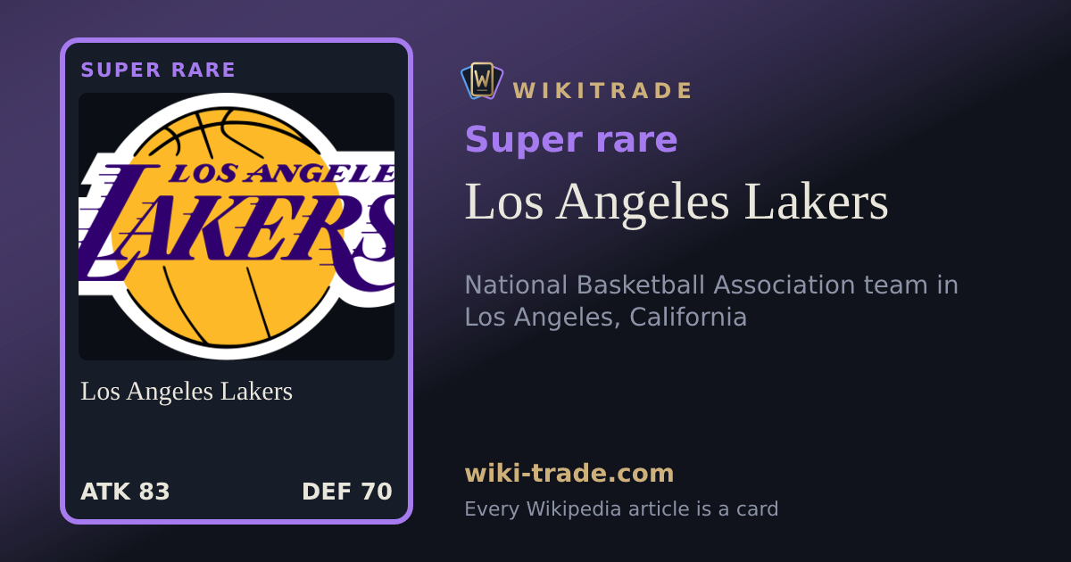 Los Angeles Lakers — Super rare card