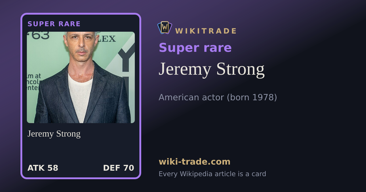 Jeremy Strong — Super rare card