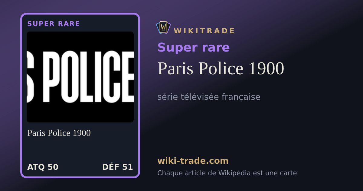 Paris Police 1900 — carte Super rare