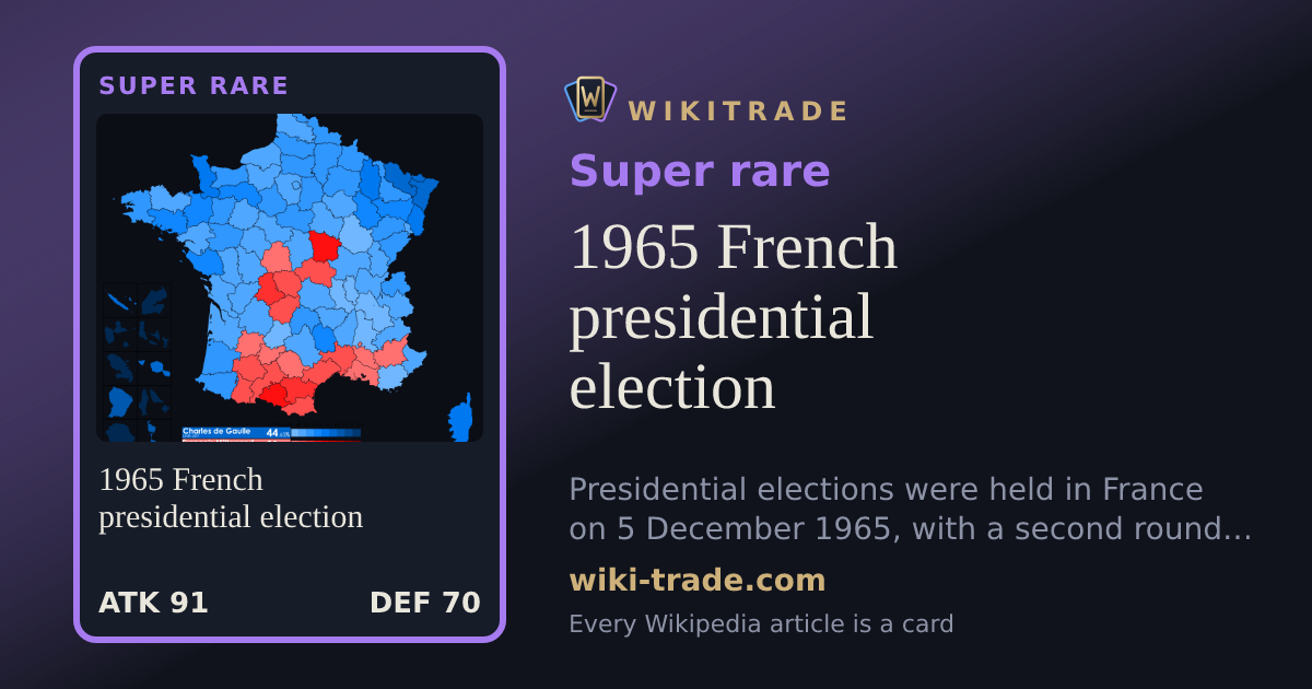 1965 French presidential election — Super rare card