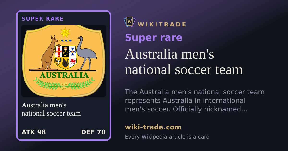Australia men's national soccer team — Super rare card