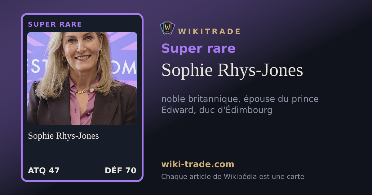 Sophie Rhys-Jones — carte Super rare