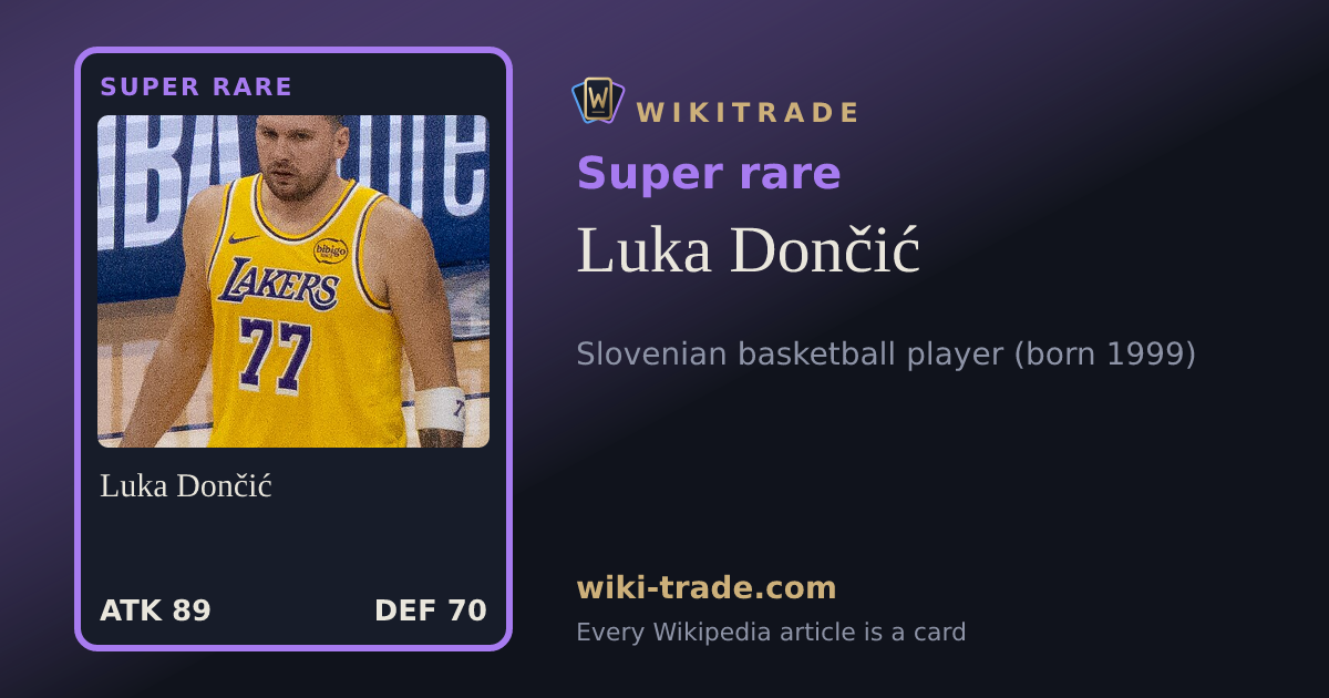 Luka Dončić — Super rare card