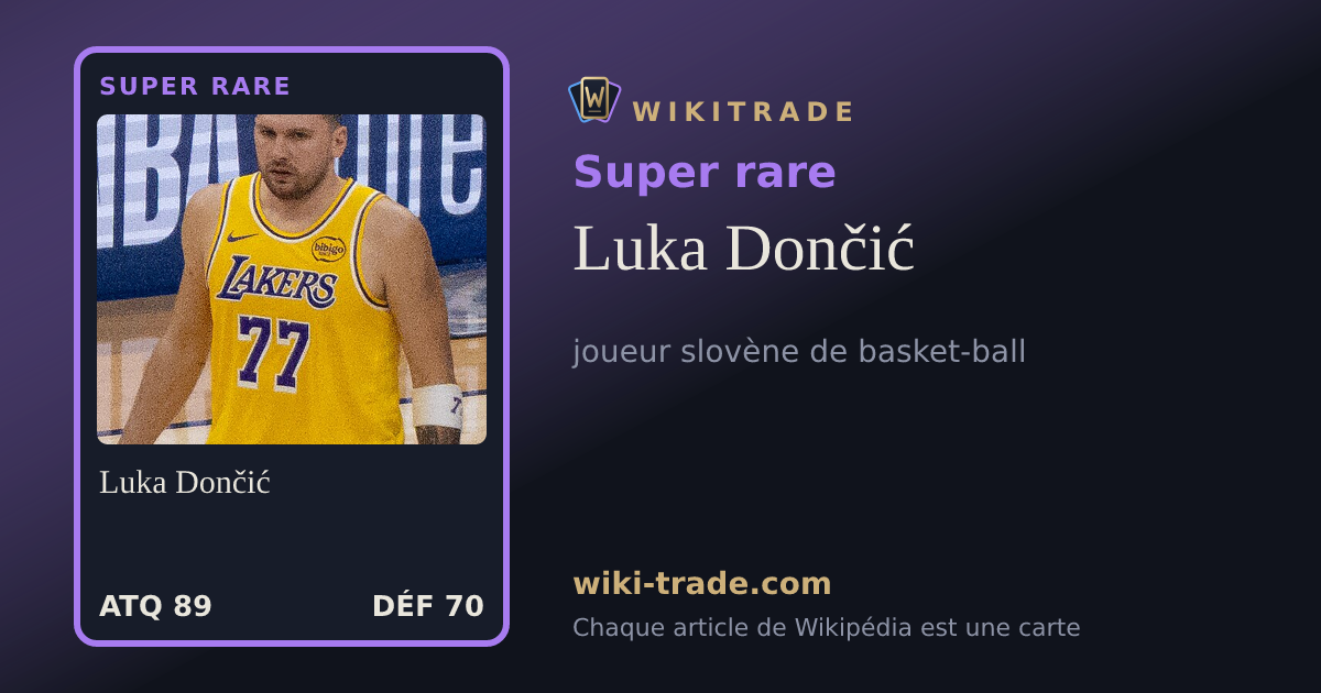 Luka Dončić — carte Super rare