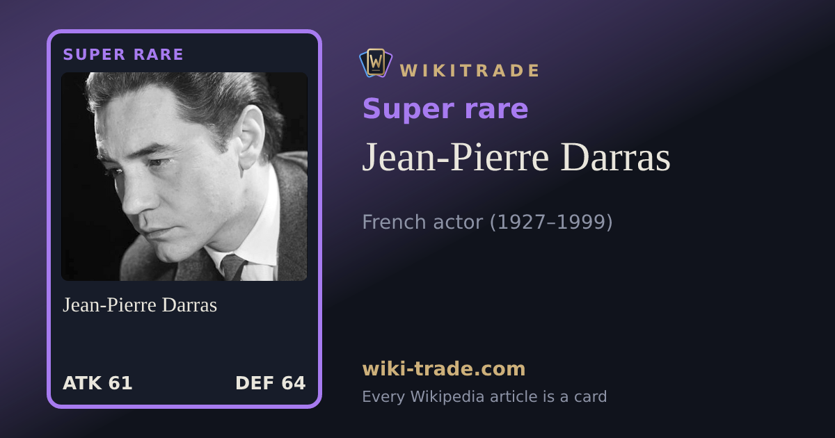 Jean-Pierre Darras — Super rare card