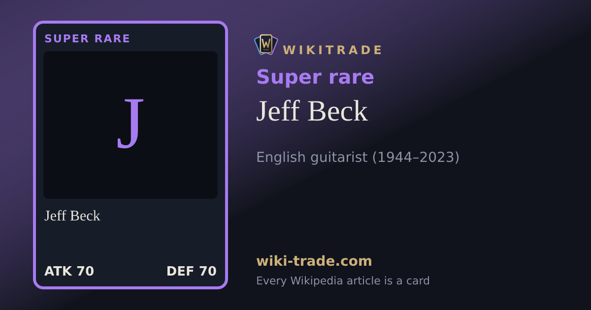 Jeff Beck — Super rare card