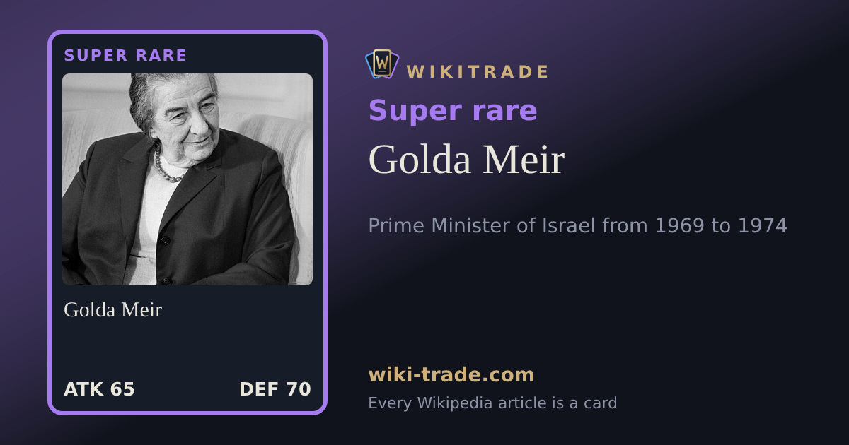 Golda Meir — Super rare card