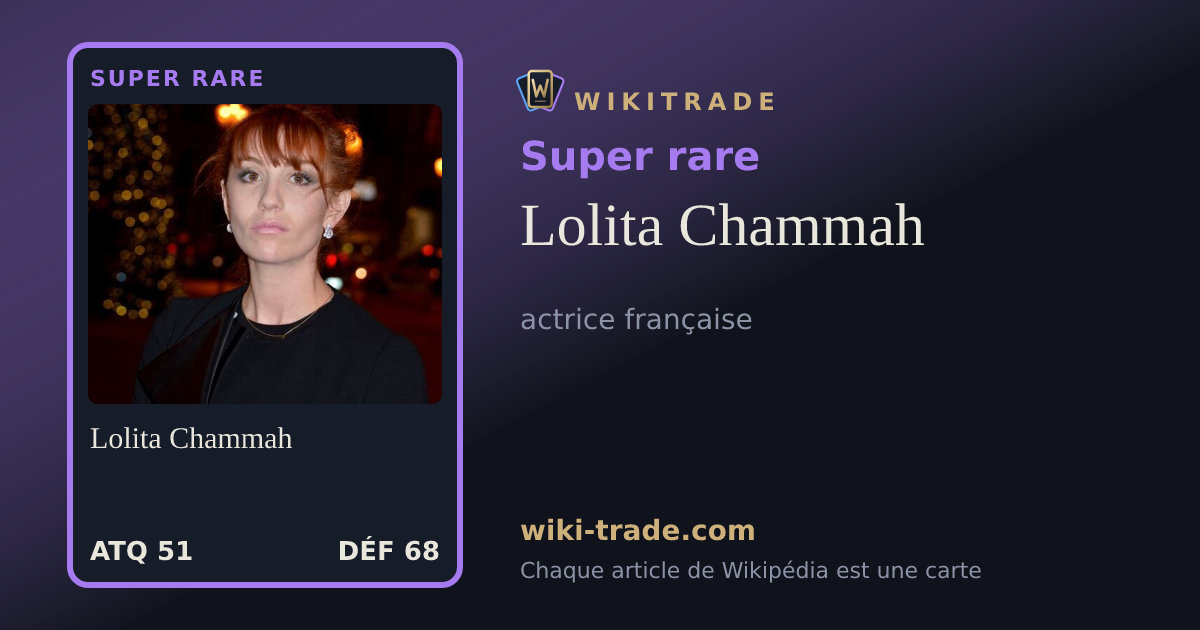 Lolita Chammah — carte Super rare