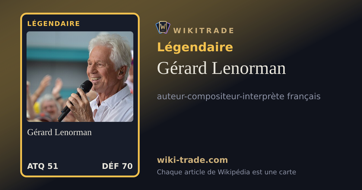 Gérard Lenorman — carte Légendaire