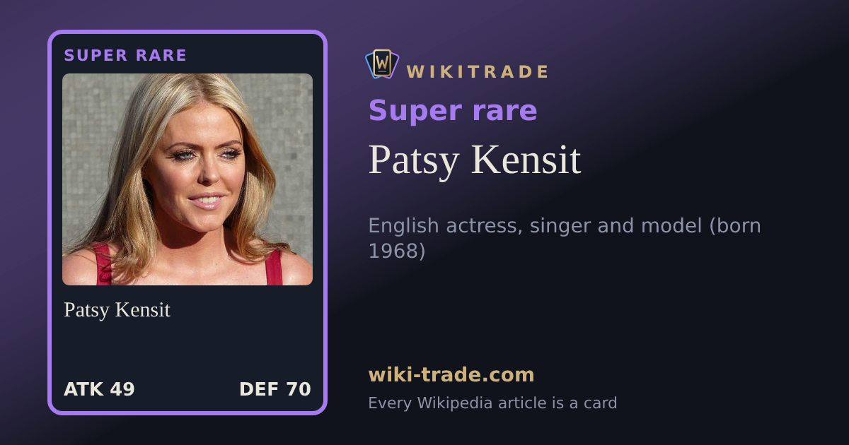 Patsy Kensit — Super rare card