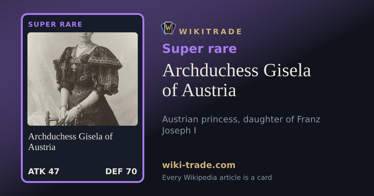 Archduchess Gisela of Austria — Super rare card