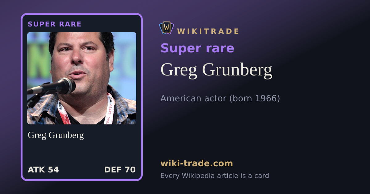 Greg Grunberg — Super rare card