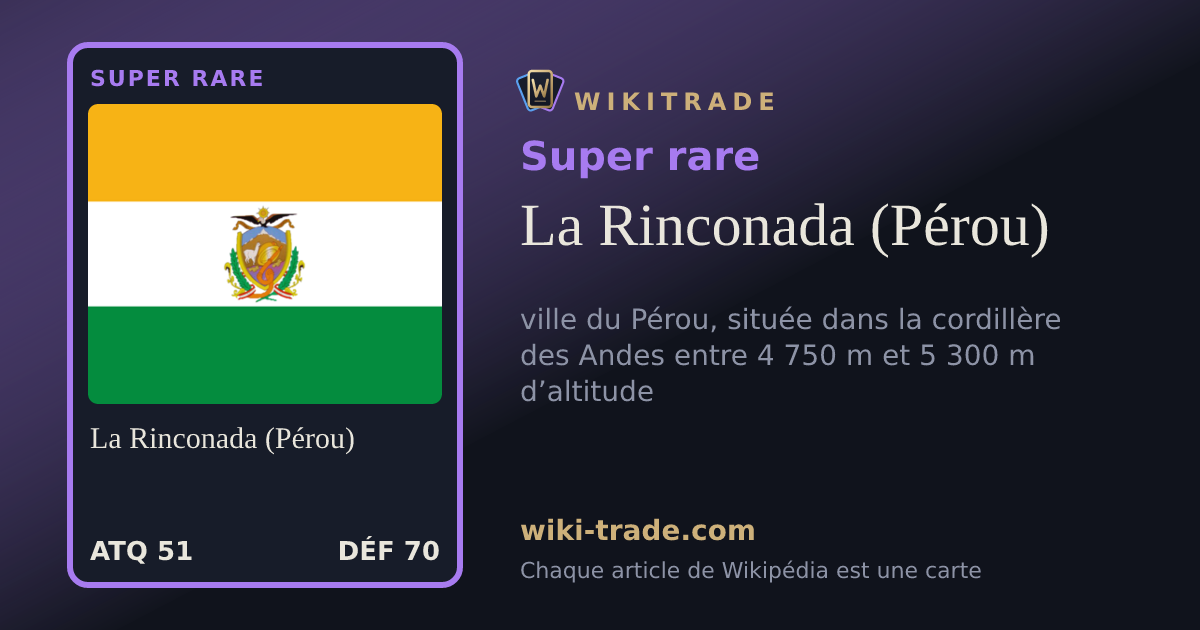 La Rinconada (Pérou) — carte Super rare