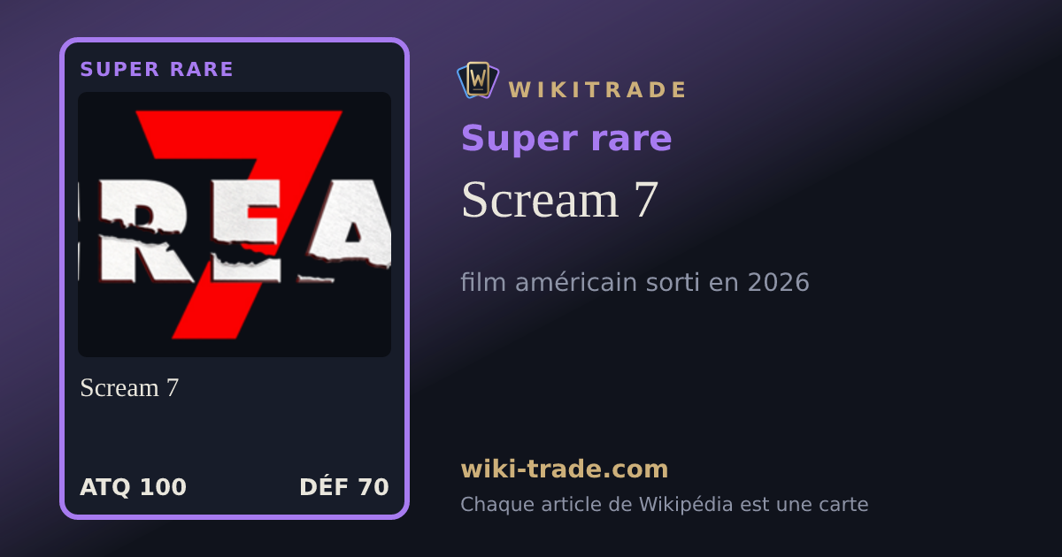 Scream 7 — carte Super rare