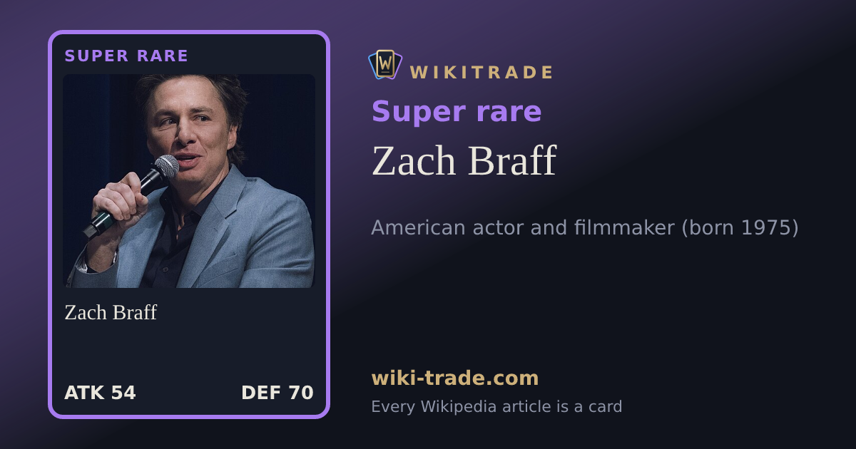 Zach Braff — Super rare card
