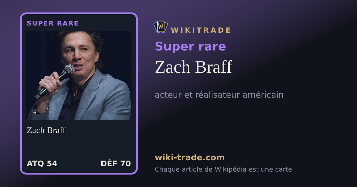 Zach Braff — carte Super rare