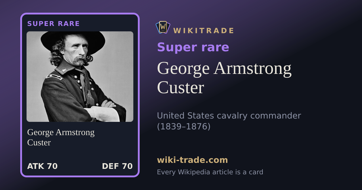 George Armstrong Custer — Super rare card