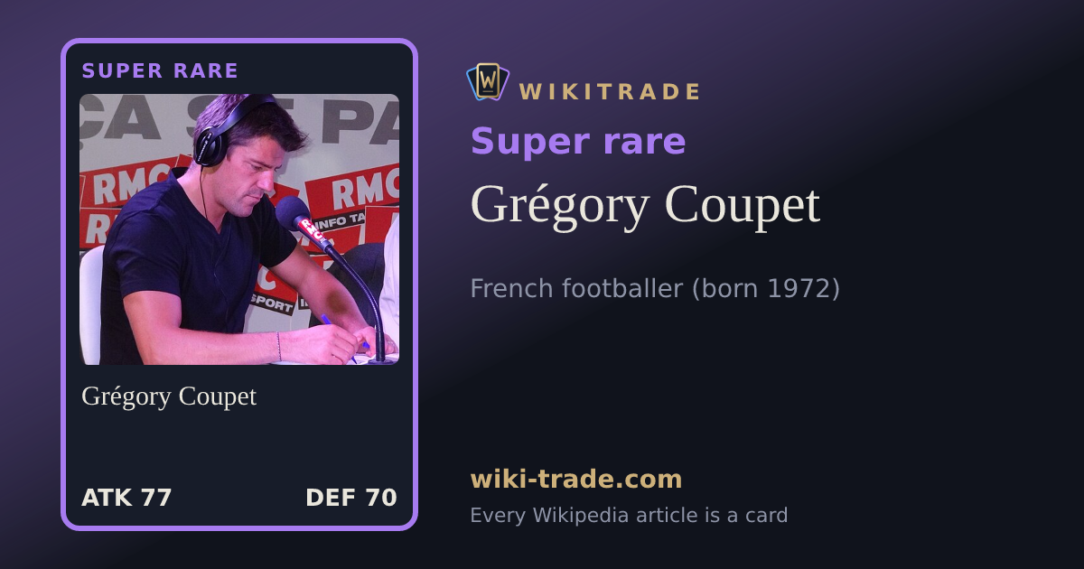 Grégory Coupet — Super rare card