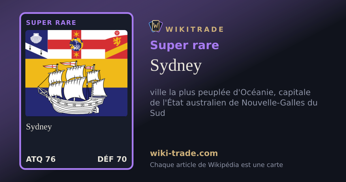 Sydney — carte Super rare