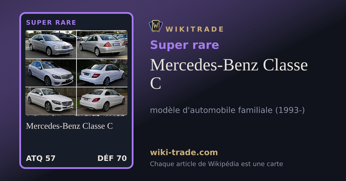 Mercedes-Benz Classe C — carte Super rare