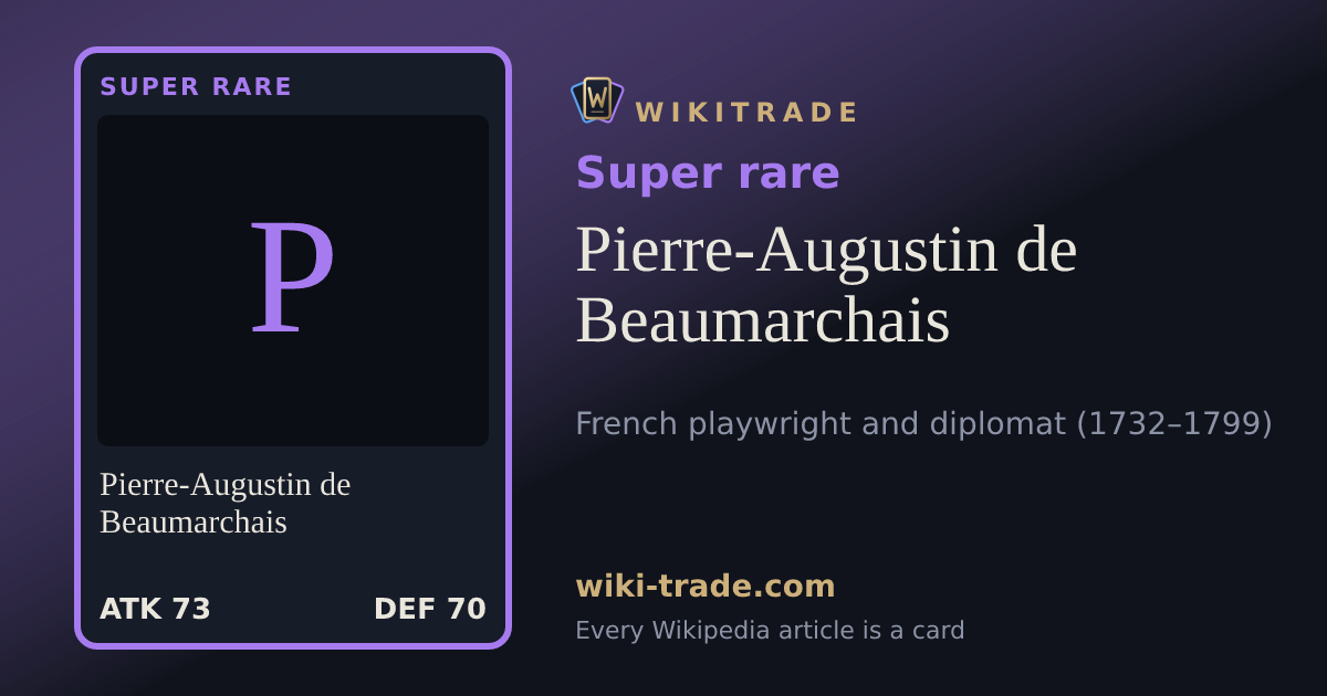 Pierre-Augustin de Beaumarchais — Super rare card